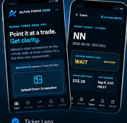 Alpha Forge Edge App preview